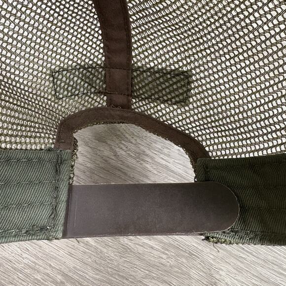 Budweiser Men's Hat Green Cap Mesh Snapback Proud To Serve Military Trucker - Picture 15 of 15